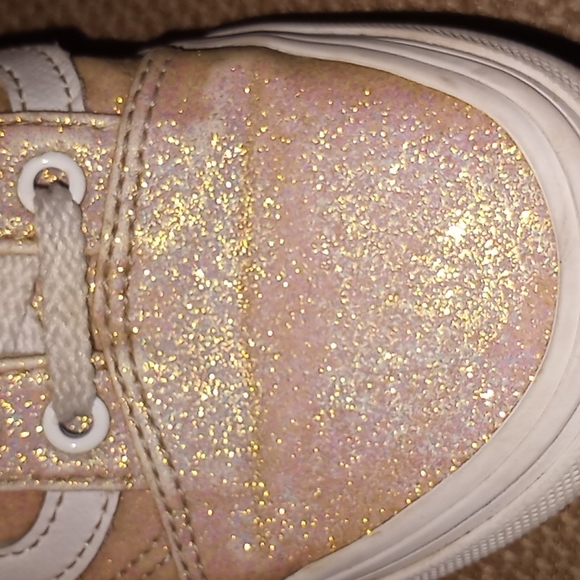 VANS Girls Iridescent Glitter Sneakers Size 3 - Picture 5 of 7